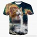 Fashion Print T Shirt Donci Men's Summer Casual Comfort Tees Round Collar Star Cat Short Sleeve Tops Multicolor B07Q5ZBHC5